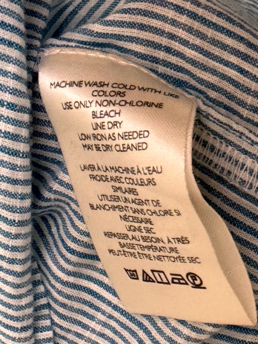 Pilcro Blue and White Striped Peasant Button-Front Shirt - Picture 10 of 10